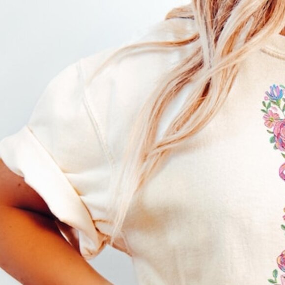 Bow Easter Bunny Shirt, Floral Bunny Shirt, Cute Easter Shirt - Picture 3 of 4